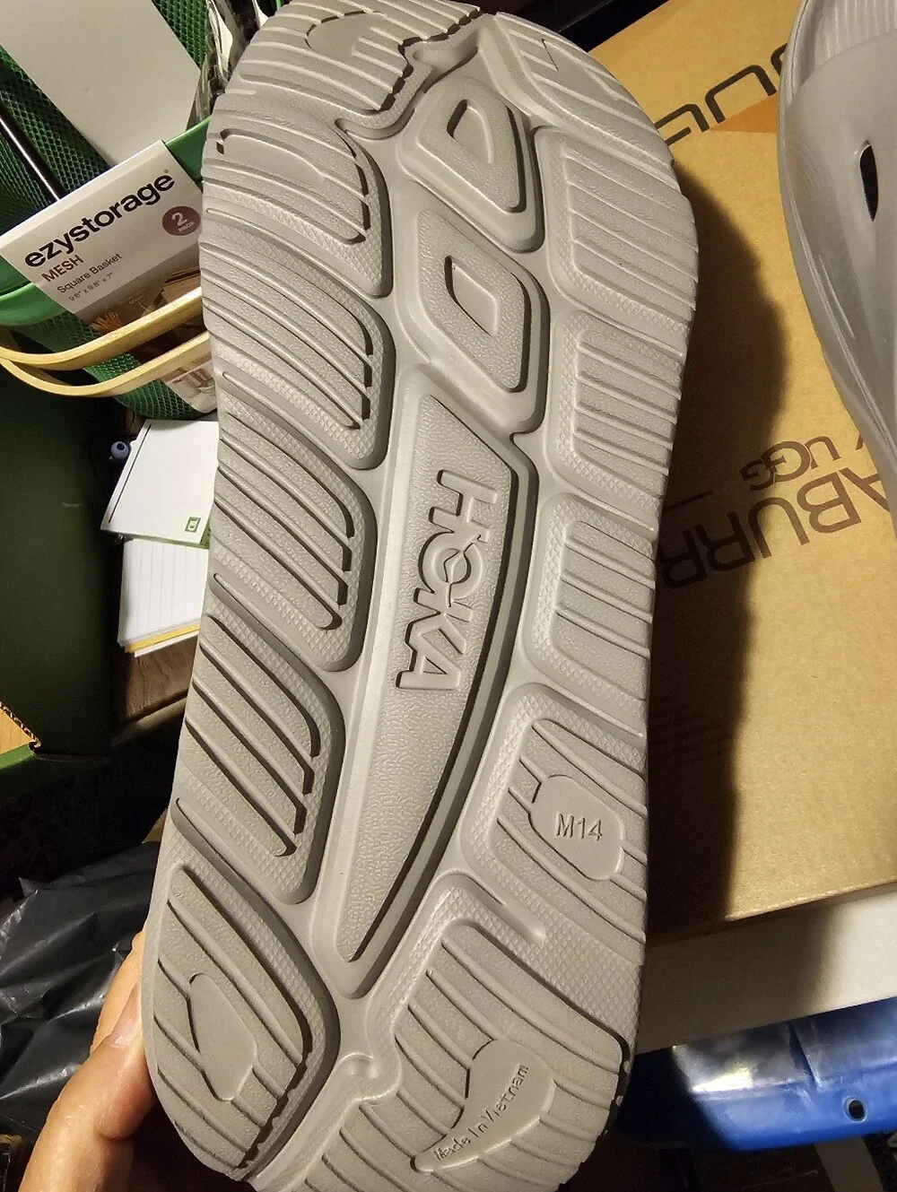 Hoka Ora Recovery Slide Gray Rubber Slip On US Size Men 14 No Box
